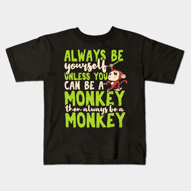 Monkey Kids T-Shirt by KAWAIITEE